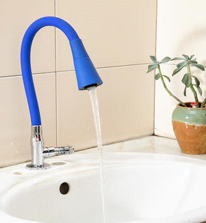 Royal Blue Chrome Plating Kitchen Faucet HC1004